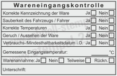 5211 Stempel Warenannahme Lebensmittelkontrolle